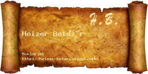 Heizer Botár névjegykártya